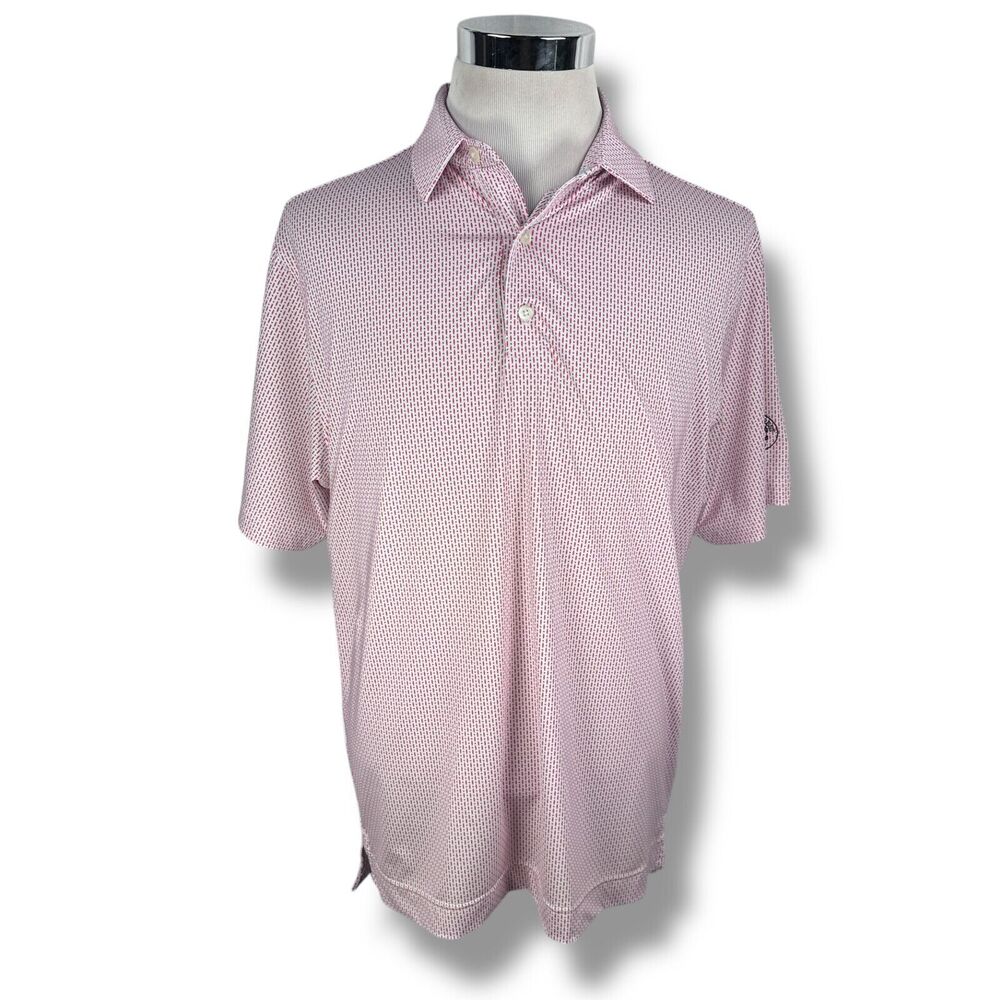 FootJoy Polo‎ Shirt Men’s Medium Multi Geometric Short Sleeve Woodcrest Stretch